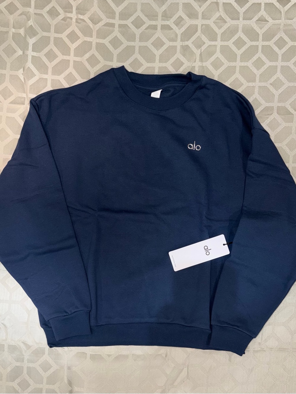 ALO Yoga Men's Crewneck Sweatshirt - Navy Blue